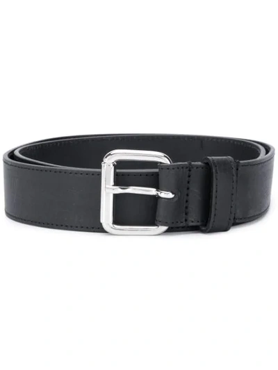 Shop Diesel B-tracy Leather Belt In Black