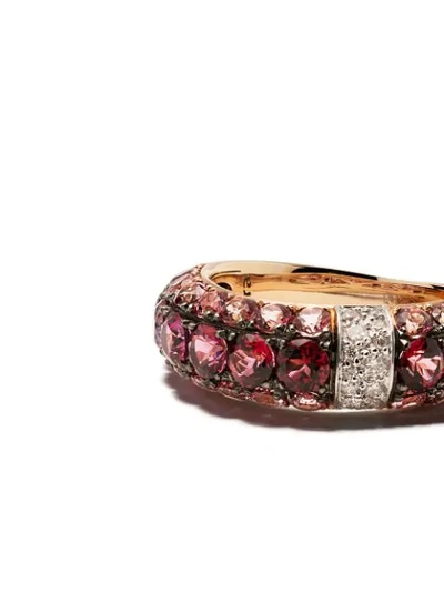 Shop Brumani 18kt Gold Diamond Yara Ring In Rose Gold And Pink