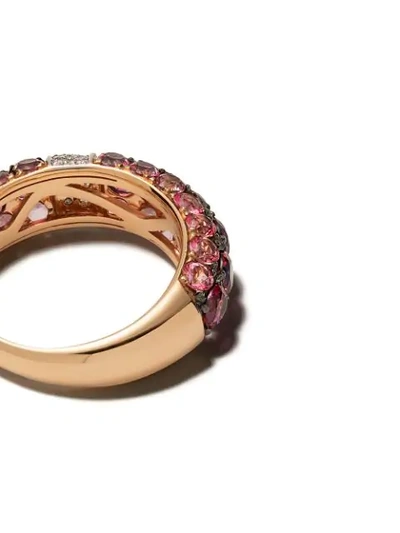 Shop Brumani 18kt Gold Diamond Yara Ring In Rose Gold And Pink