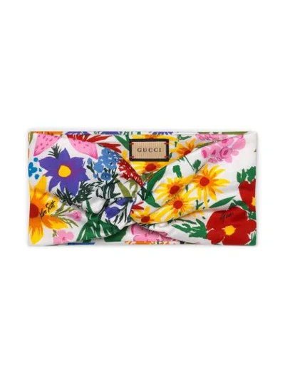 Shop Gucci X Ken Scott Floral Headband In White