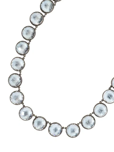 Shop Larkspur & Hawk Olivia Button Rivière Necklace In Silver