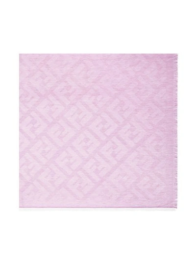 Shop Fendi Ff Monogram Shawl In Pink