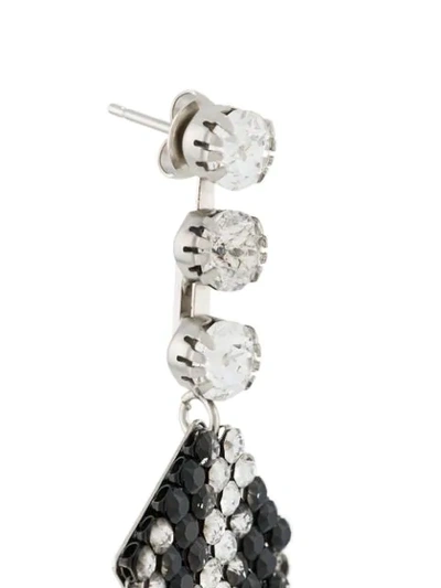 Shop Isabel Marant Nile Crystal-embellished Drop Earrings In Black