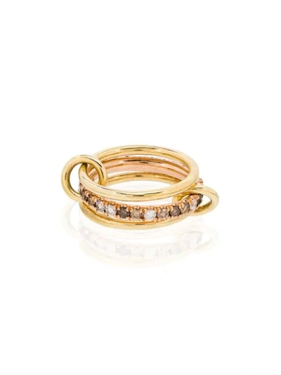 Shop Spinelli Kilcollin 18kt Gold Sonny Ccw Diamond Ring In Yellow Gold Rose Gold