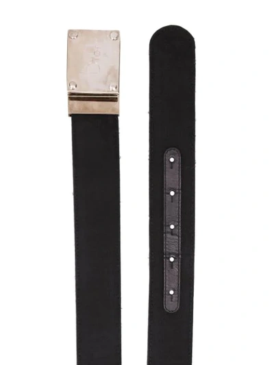 Pre-owned Dior  Logo Buckle Belt In Black