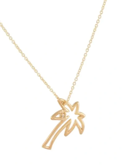 Shop Aliita 9kt Yellow Gold Palmera Brilliante Diamond Necklace