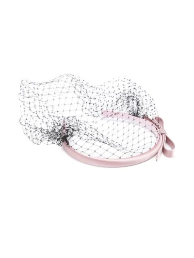 Shop Redv Bow-detail Veil Hairband In Pink