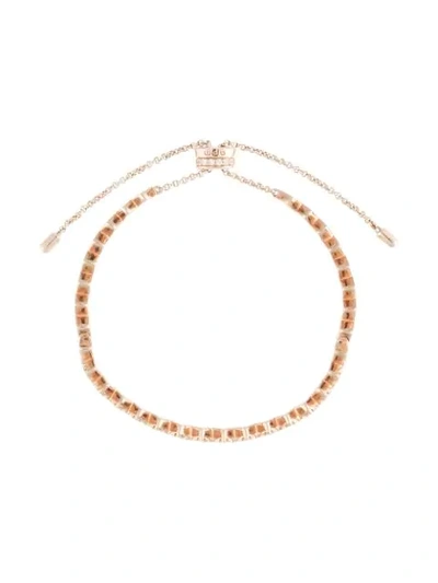 Shop Apm Monaco Up And Down Adjustable Bracelet In Rose Gold