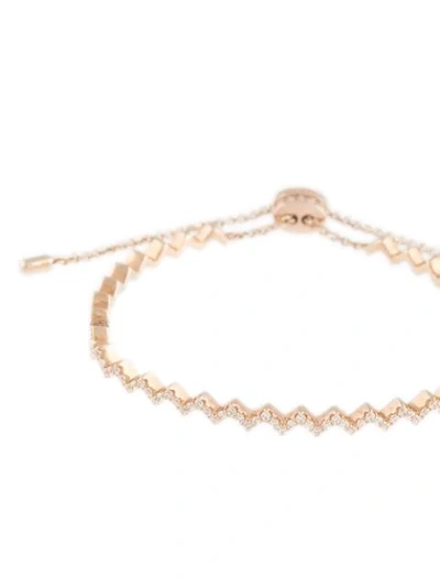 Shop Apm Monaco Up And Down Adjustable Bracelet In Rose Gold