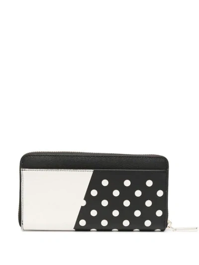 Shop Kate Spade Minnie Mouse Polka Dot-print Wallet In Black