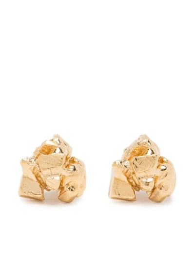 Shop Imogen Belfield Little Rocks Stud Earrings In Gold