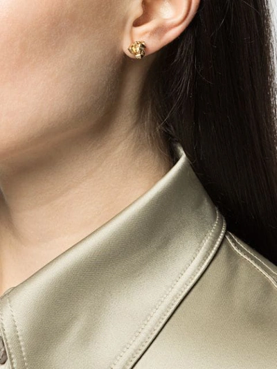 Shop Imogen Belfield Little Rocks Stud Earrings In Gold