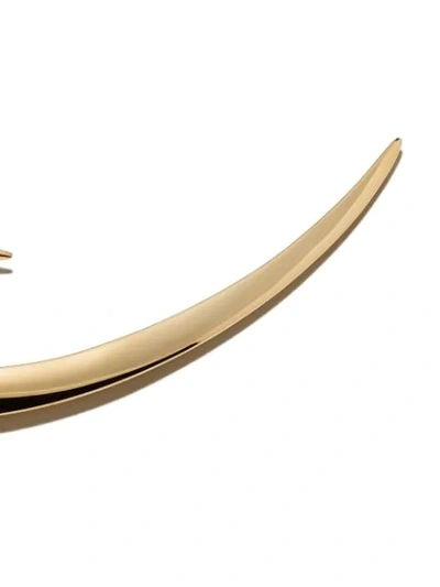 Shop Shaun Leane Large Hook Earrings In Yellow Gold Vermeil