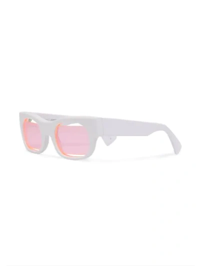 Shop Alain Mikli Round-frame Sunglasses In White