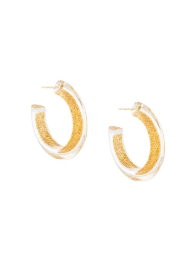Shop Alison Lou Jelly Small Hoop Earrings In Gold