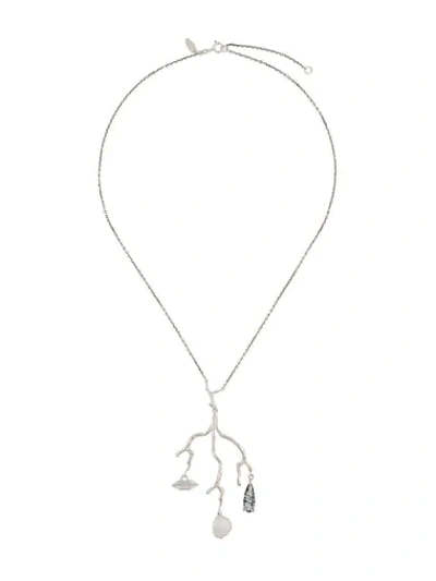 Shop Wouters & Hendrix Reves De Reves Branch Pearl Necklace In Silver