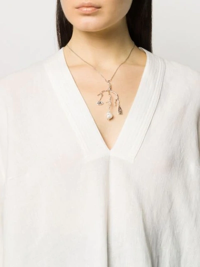 Wouters & Hendrix Reves De Reves Tourmaline Pearl Necklace In Silver