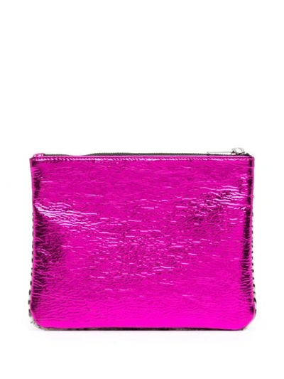 Shop Diesel Zebra-print Wallet In Pink