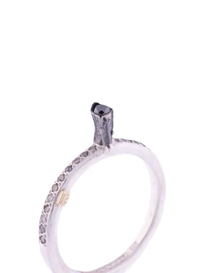 Shop Rosa Maria Hata Diamond Ring In Silver