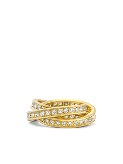 Pre-owned Cartier 1961 18kt Yellow Gold Present Day Trinity Diamond Ring