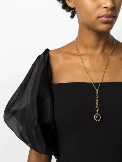 Shop Annoushka 18kt Yellow Gold Mythology Ebony Conker Seed Diamond Pendant Necklace In 18ct Yellow Gold