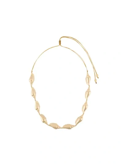 Shop Tohum Colubra Shell Necklace In Gold