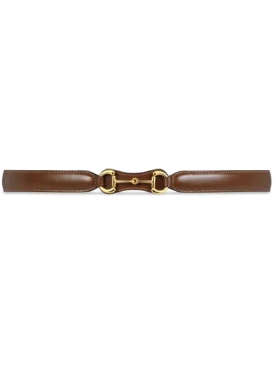 Shop Gucci 1955 Horsebit Leather Belt In Brown