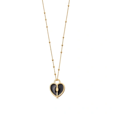 Shop Missoma Engravable Heart Locket Necklace 18ct Gold Plated