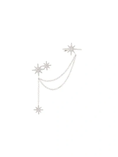 Shop Apm Monaco Meteorites Medium Star Cuff Earring In Silver