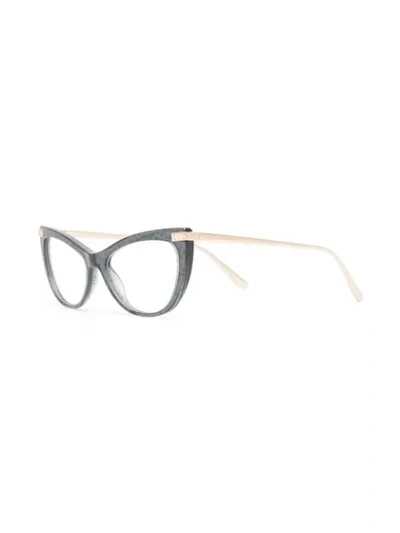 Shop Dolce & Gabbana Cat-eye Glasses In Grey