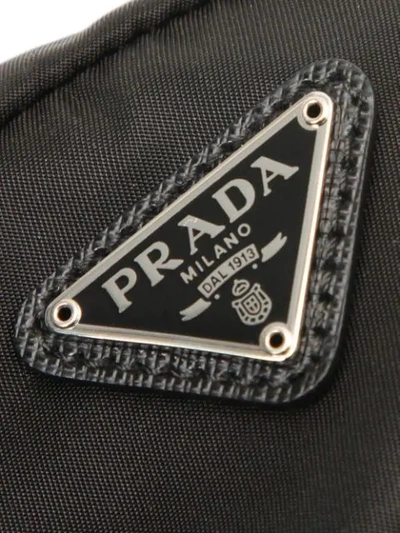Pre-owned Prada Triangle Logo Pouch In Black