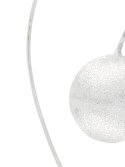 Shop Eshvi Ball-shaped Drop Earrings In Silver