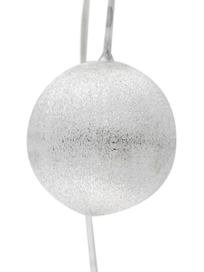 Shop Eshvi Ball-shaped Drop Earrings In Silver