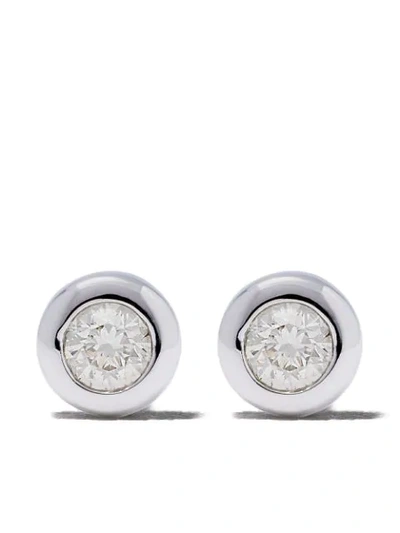 Shop Astley Clarke 14kt White Gold Diamond Mini Icon Nova Stud Earrings