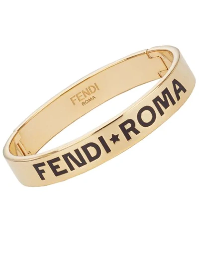 Shop Fendi Roma Bracelet In Gold