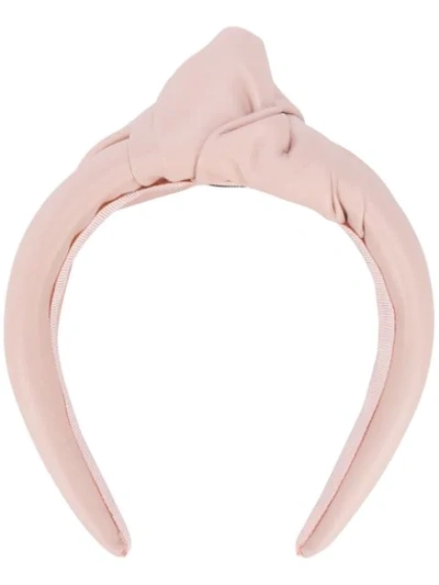 Shop Red Valentino Knot Headband In Pink