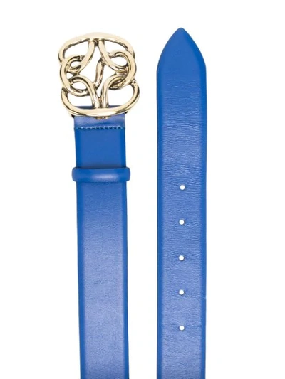 Shop Alberta Ferretti Twisted-buckle Belt In Blue