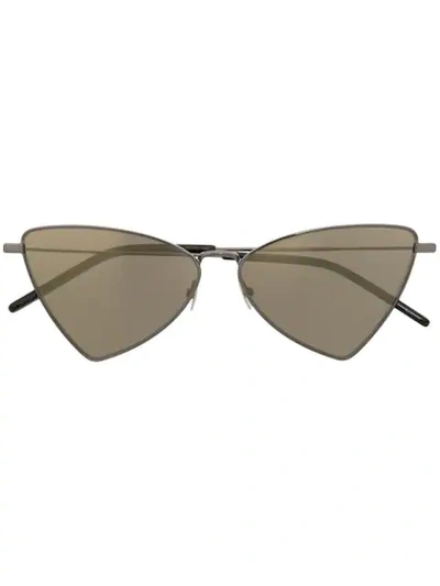 Shop Saint Laurent Jerry Geometric-frame Sunglasses In Black