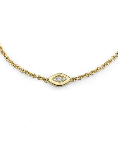 Shop Andy Lif 18kt Gold Diamond Cats Eye Bracelet In Ylwgold