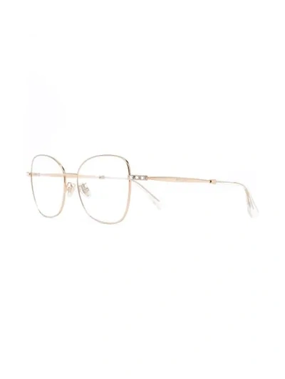 Jimmy Choo Cat-eye Framed Glasses In Gold
