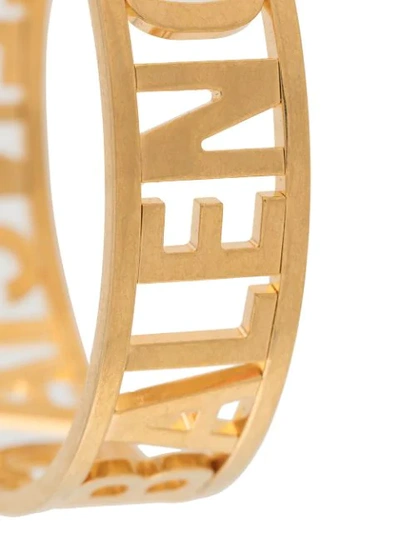 Shop Balenciaga Logo Bracelet In Gold
