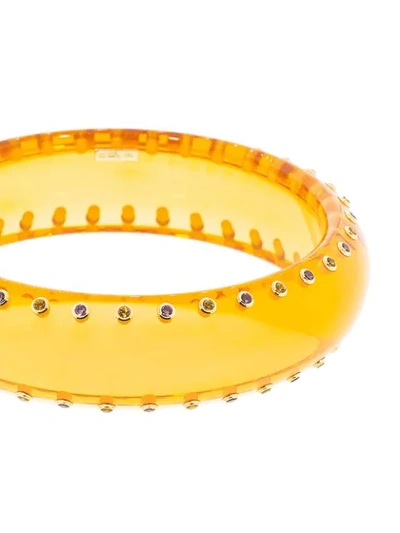 Shop Mark Davis 18kt Yellow Gold Bakelite Bangle Bracelet In Ylwgold
