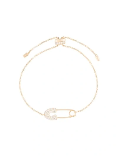 Shop Apm Monaco Baby Xl Safety Pin Adjustable Bracelet In Gold