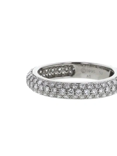 Pre-owned Cartier 1995  Platinum Mimi Diamond Ring In Silver