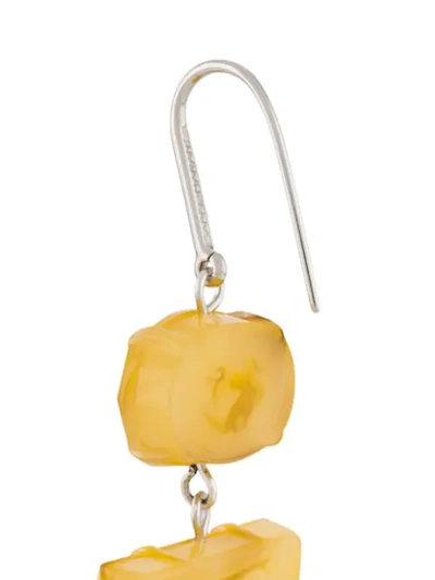 Shop Isabel Marant Stone Drop Earrings In Yellow