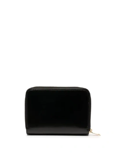 Shop Saint Laurent Compact Zip Wallet In Black