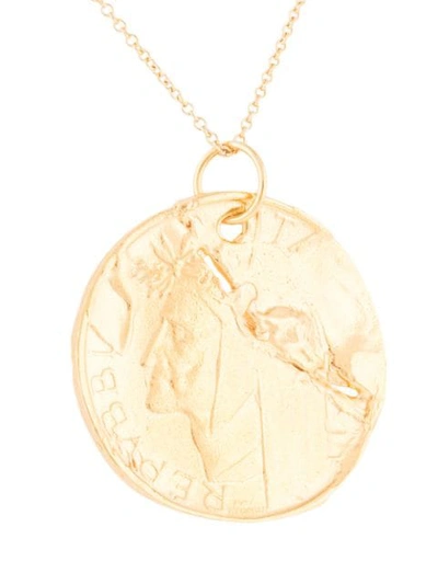 Shop Alighieri Coin Pendant Necklace In Gold