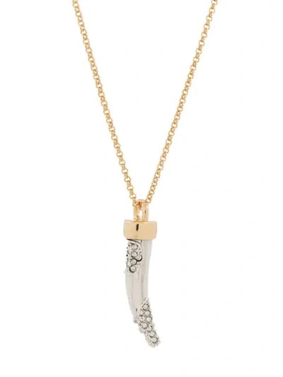 Shop Chloé Horn-motif Pendant Necklace In Gold