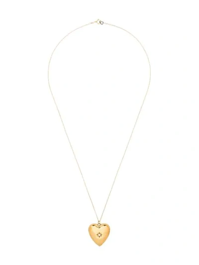 Shop Sasha Samuel 14kt Gold-plated Anouk Heart Locket Necklace