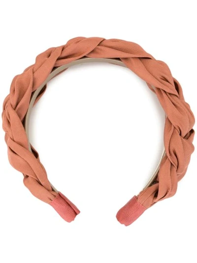 Shop Jennifer Behr Interwoven Detail Hairband In Pink